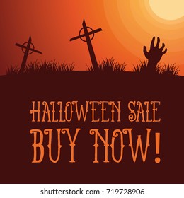 Halloween spooky sale background style