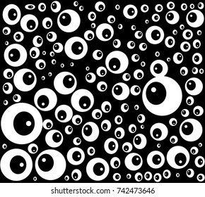 halloween spooky scary eyes  vector  design isolated on black background