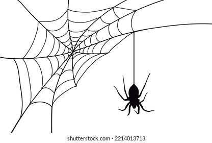 halloween spooky spider web background