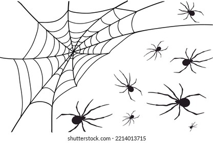 halloween spooky spider web background