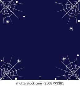 Un fondo de Web de araña espeluznante de Halloween con Espacio para texto