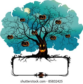 Halloween spooky tree