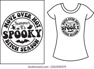 Halloween Spooky vector graphic t shirt design.
