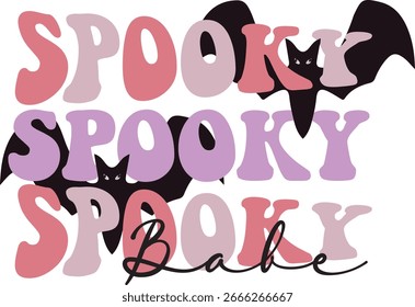 Halloween Spooky vector t-shirt design 