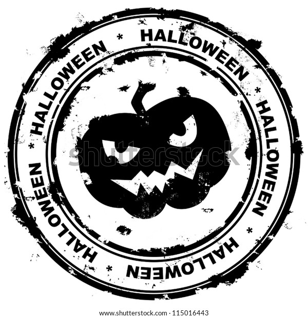 Halloween Stamp Stock Vector (Royalty Free) 115016443 | Shutterstock