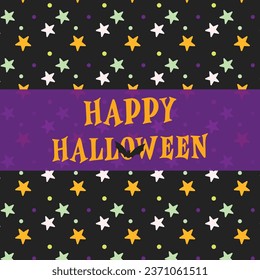 Halloween Star Pattern Happy Halloween Cute Design Happy Halloween Party Social Web Banner Design