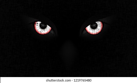 Halloween staring scary spooking evil Owl eyes on dark Halloween staring scary spooking evil Owl eyes on dark grunge background