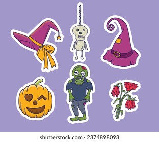 Halloween Sticker Collection, Halloween Element Collection 