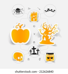 Halloween sticker concept