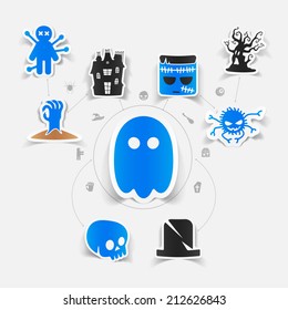 Halloween sticker concept