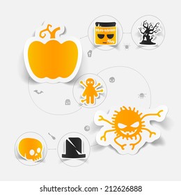 Halloween sticker concept
