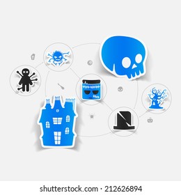 Halloween sticker concept