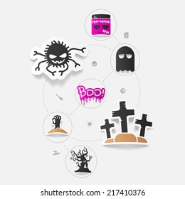 Halloween sticker concept