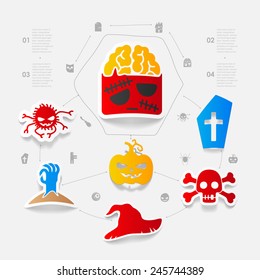 Halloween sticker concept