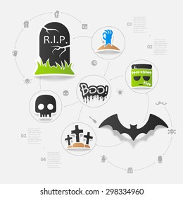 Halloween sticker concept