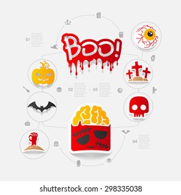 Halloween sticker concept