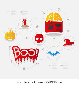 Halloween sticker concept