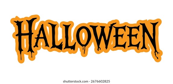 Halloween sticker design. Halloween banner design. Vector illustration.