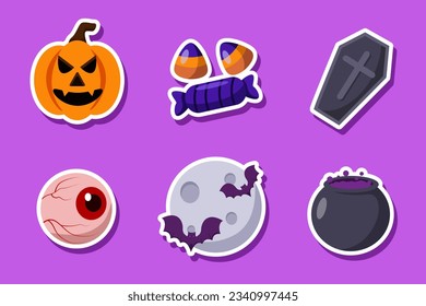Halloween Sticker Element Set Collection