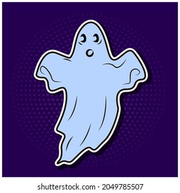 Halloween Sticker ghost vector halloween holiday