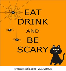 Halloween Sticker with ghost,spider,pumpkin lantern,bat and cat