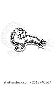 Halloween sticker hand drawn vector vintage engraving
