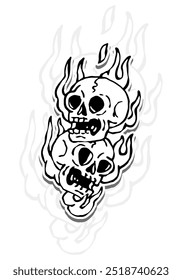 Halloween sticker hand drawn vector vintage engraving
