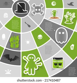 Halloween sticker infographic