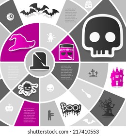 Halloween sticker infographic