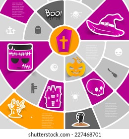 Halloween sticker infographic