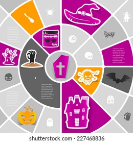 Halloween sticker infographic