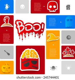 Halloween sticker infographic