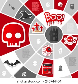 Halloween sticker infographic