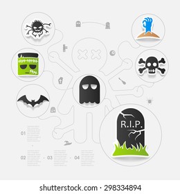 Halloween sticker infographic