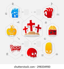 Halloween sticker infographic