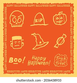 Halloween Sticker Pack. Halloween Illustration.