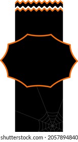 Halloween Sticker, price tag or label. Halloween party, sesonal sale.