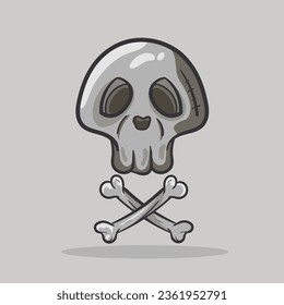 Halloween sticker. Pumpkin, Skull, Vampire lips, bat, ghost, skeleton, witch. Print for t-shirt. Vector illustration