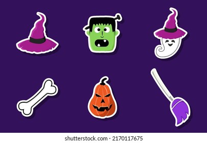 Halloween Sticker Set Collection Design