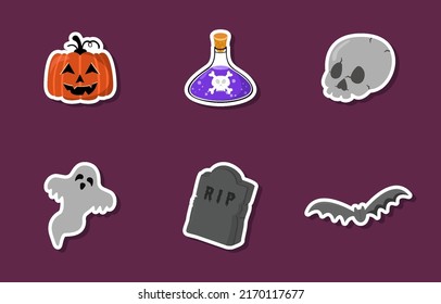 Halloween Sticker Set Collection Design