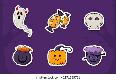 Halloween Sticker Set Collection Design