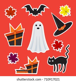 Halloween stickers. Isolated.