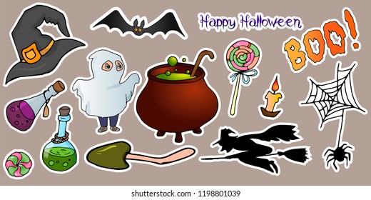 
Halloween Stickers Set