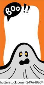 Halloween stories template for social media.Flyer,poster for Halloween party.Postcard invitation.Vector flat illustration