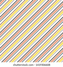 Halloween Stripes Seamless Pattern - Black, orange, yellow and white diagonal stripes design eps10