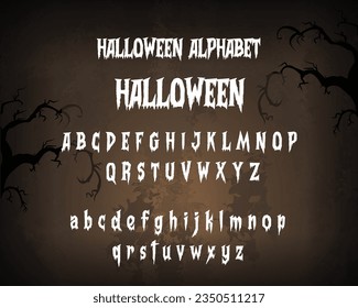 Halloween Style Font Alphabet Letters Vector Resource