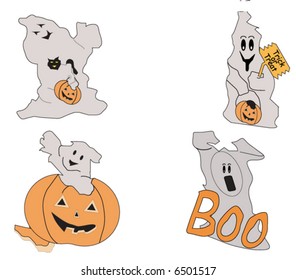 Halloween style ghosts