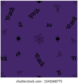 halloween style purple background seamless vector pattern