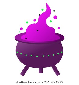  Halloween style purple witch cauldron