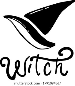 halloween style witch hat vector